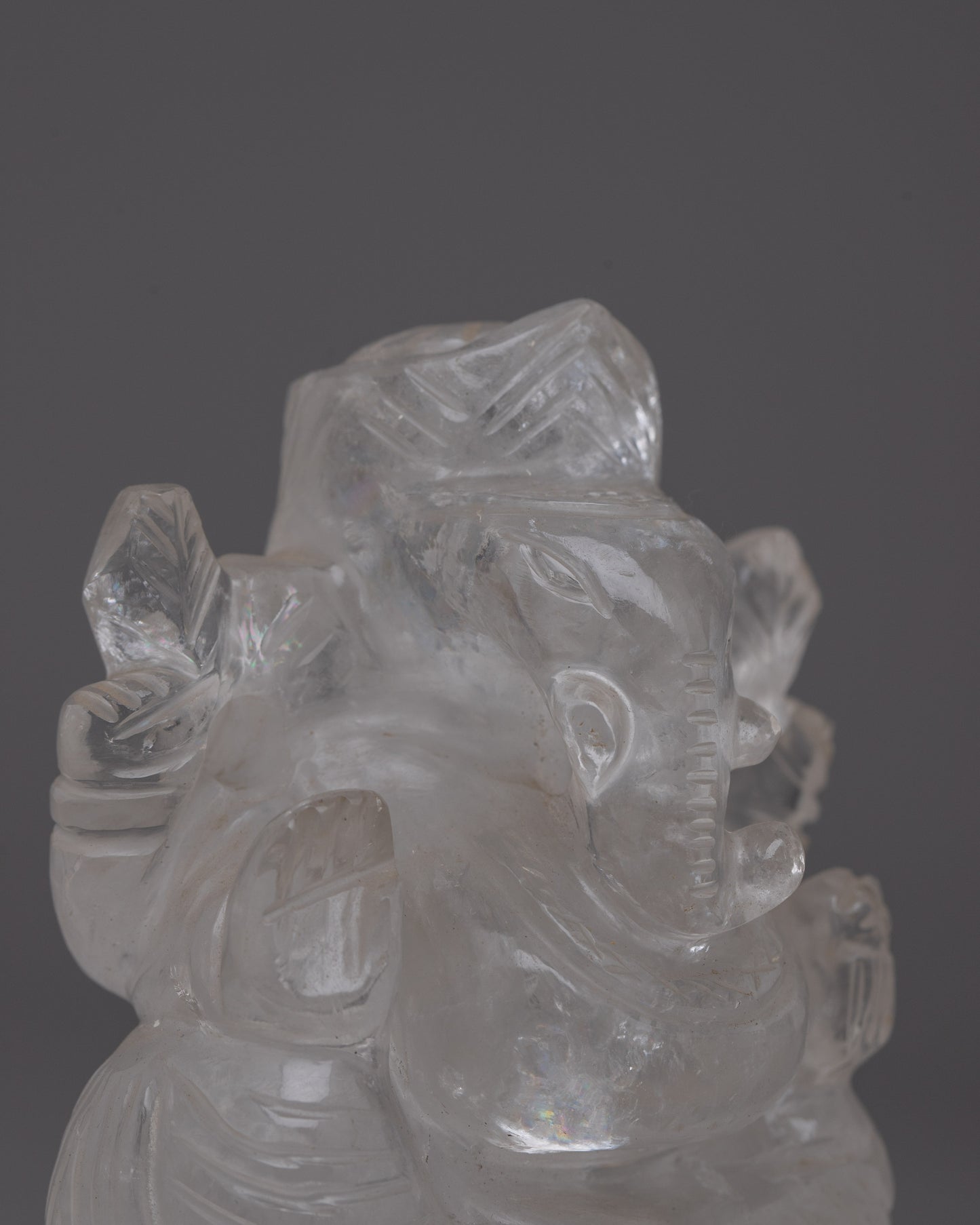 Crystal Ganesh Idol | Handmade Hindu Lord Ganesha Sculpture