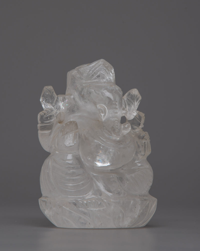 Crystal Ganesh Idol | Handmade Hindu Lord Ganesha Sculpture