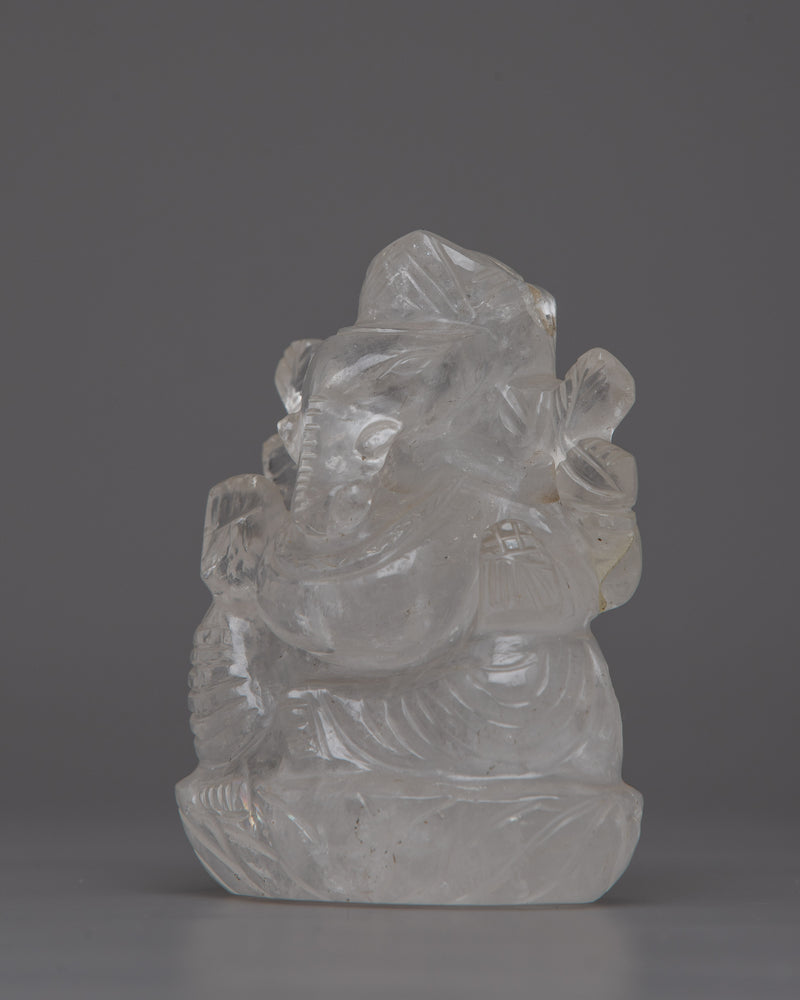 Crystal Ganesh Idol | Handmade Hindu Lord Ganesha Sculpture