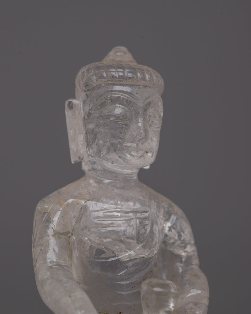 Crystal Buddha Shakyamuni Statue | Spiritual Enlightenment Crystal Figurine