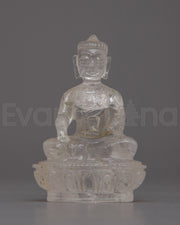 Crystal Buddha Shakyamuni Statue