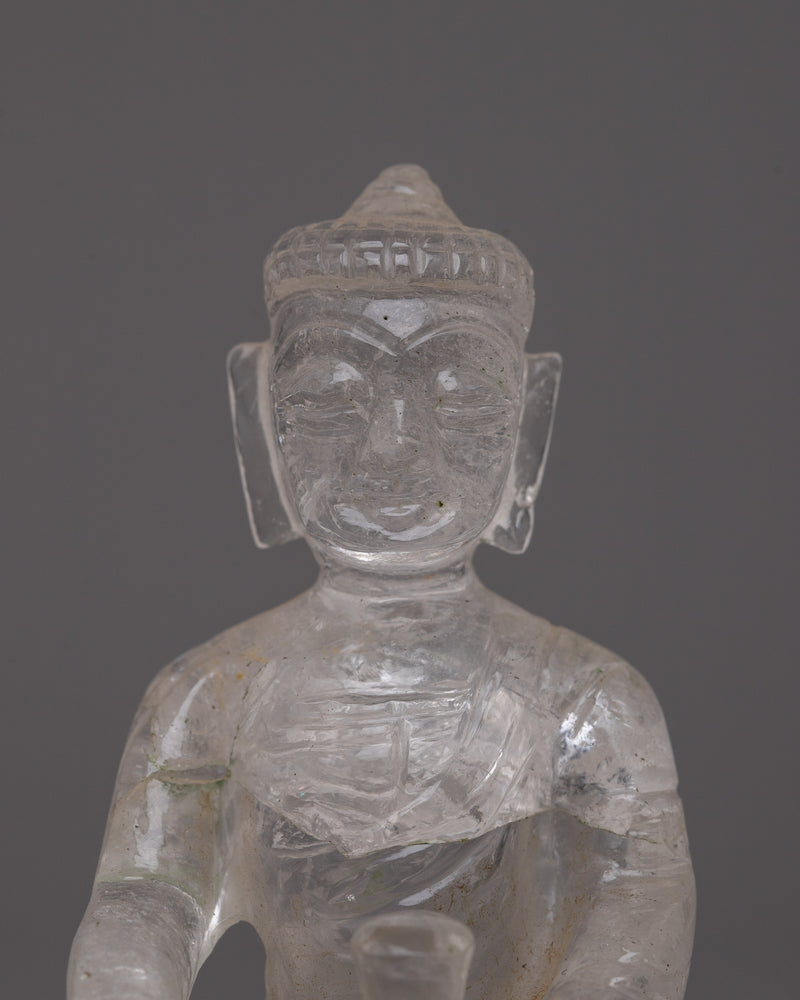 Crystal Buddha Shakyamuni Statue | Spiritual Enlightenment Crystal Figurine