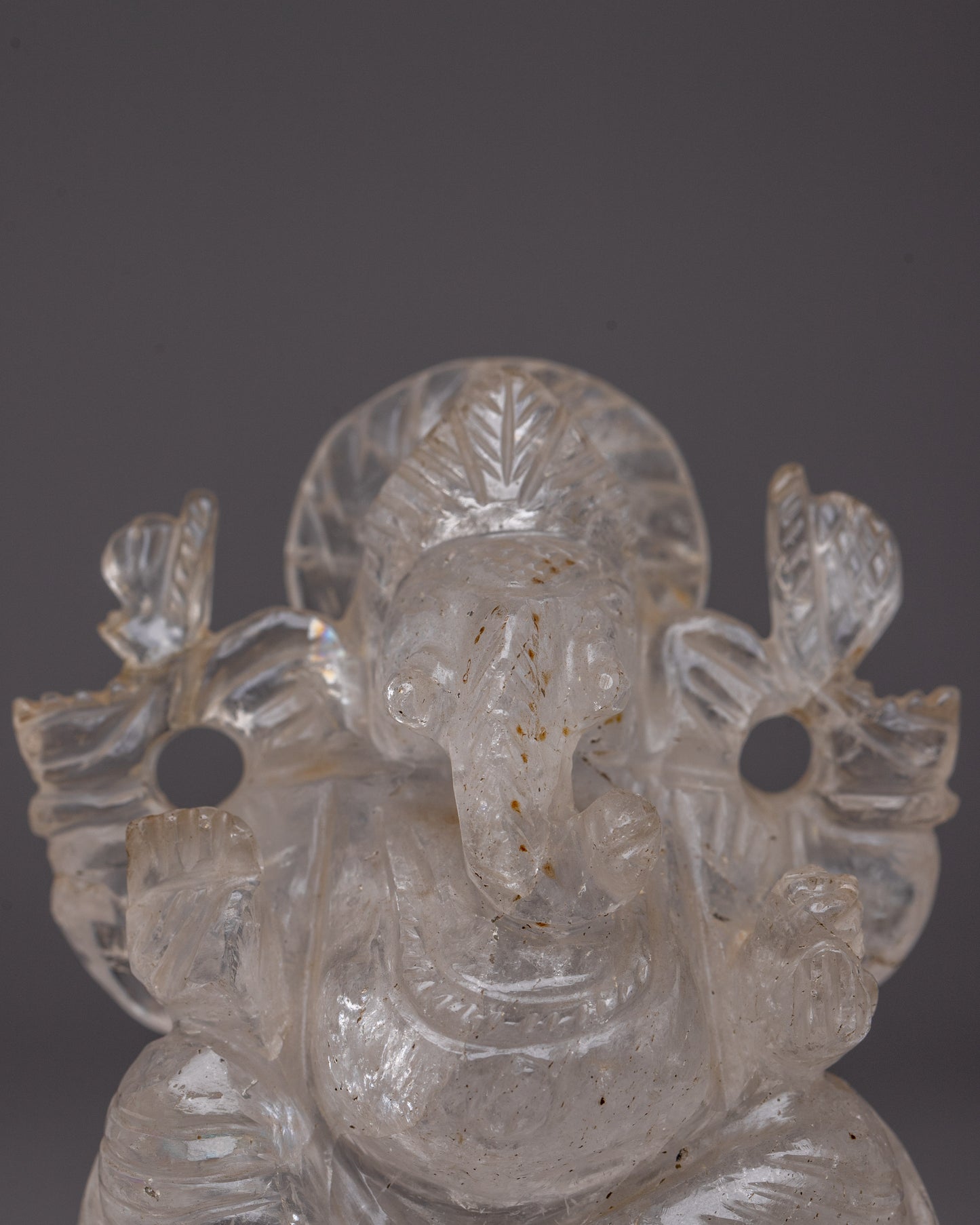 Crystal Ganesh Murti | Hindu Deity Statue, Symbolizing Wisdom and Prosperity"