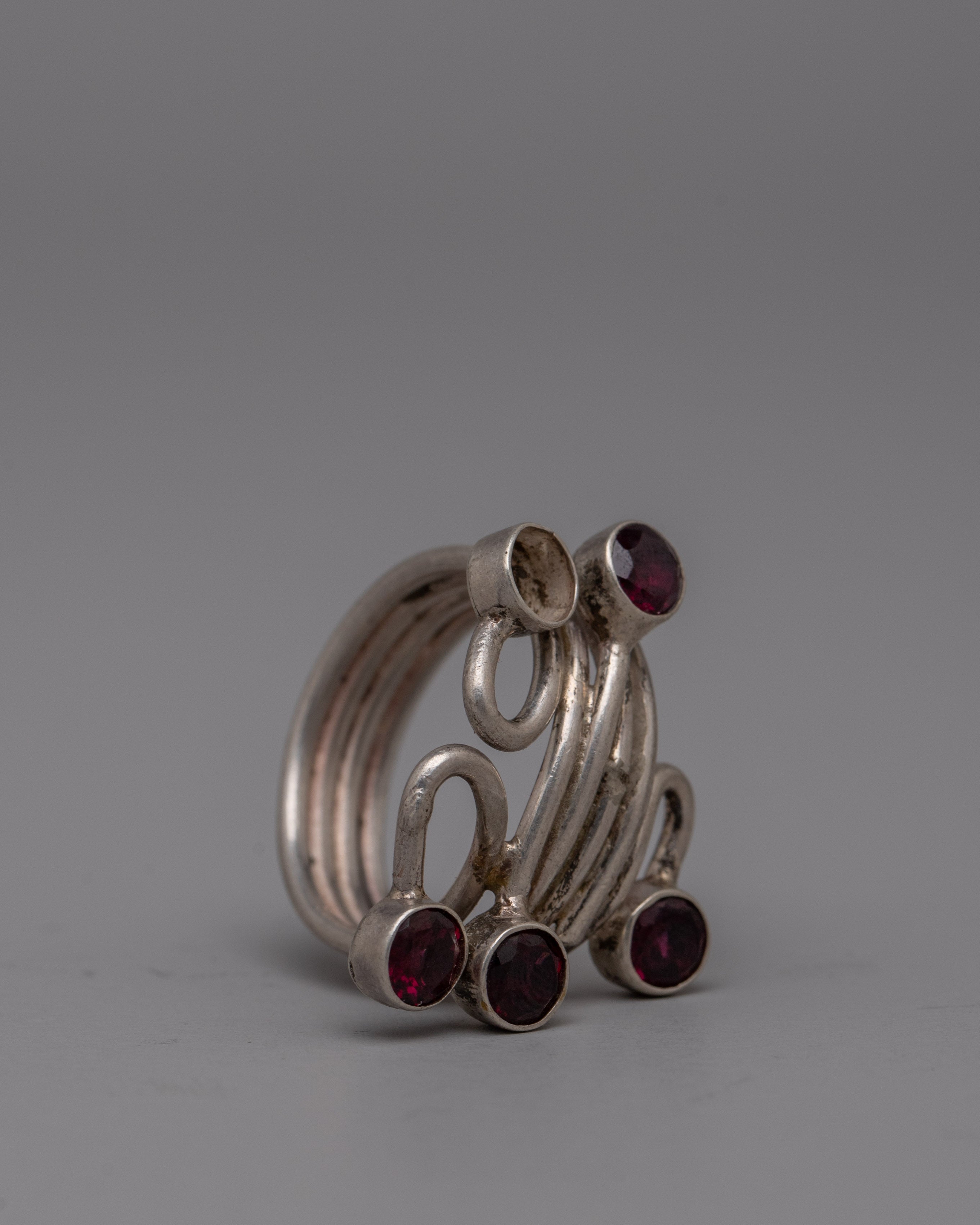 Sterling Silver Ruby Ring | Handmade Jewelry Design with Ruby Gem