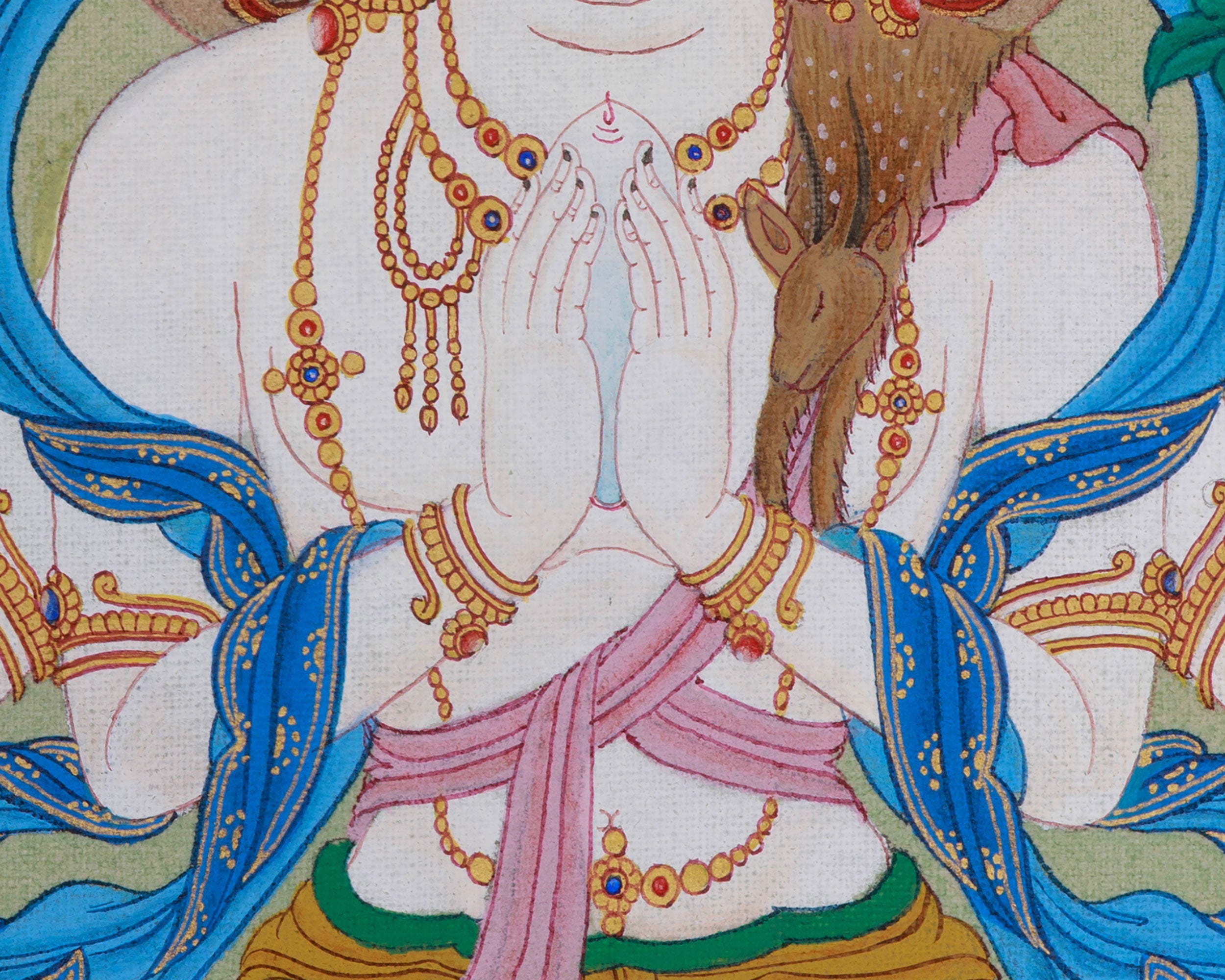Traditional Art of Four-Armed Chenrezig | Bodhisattva of Boundless Compassion