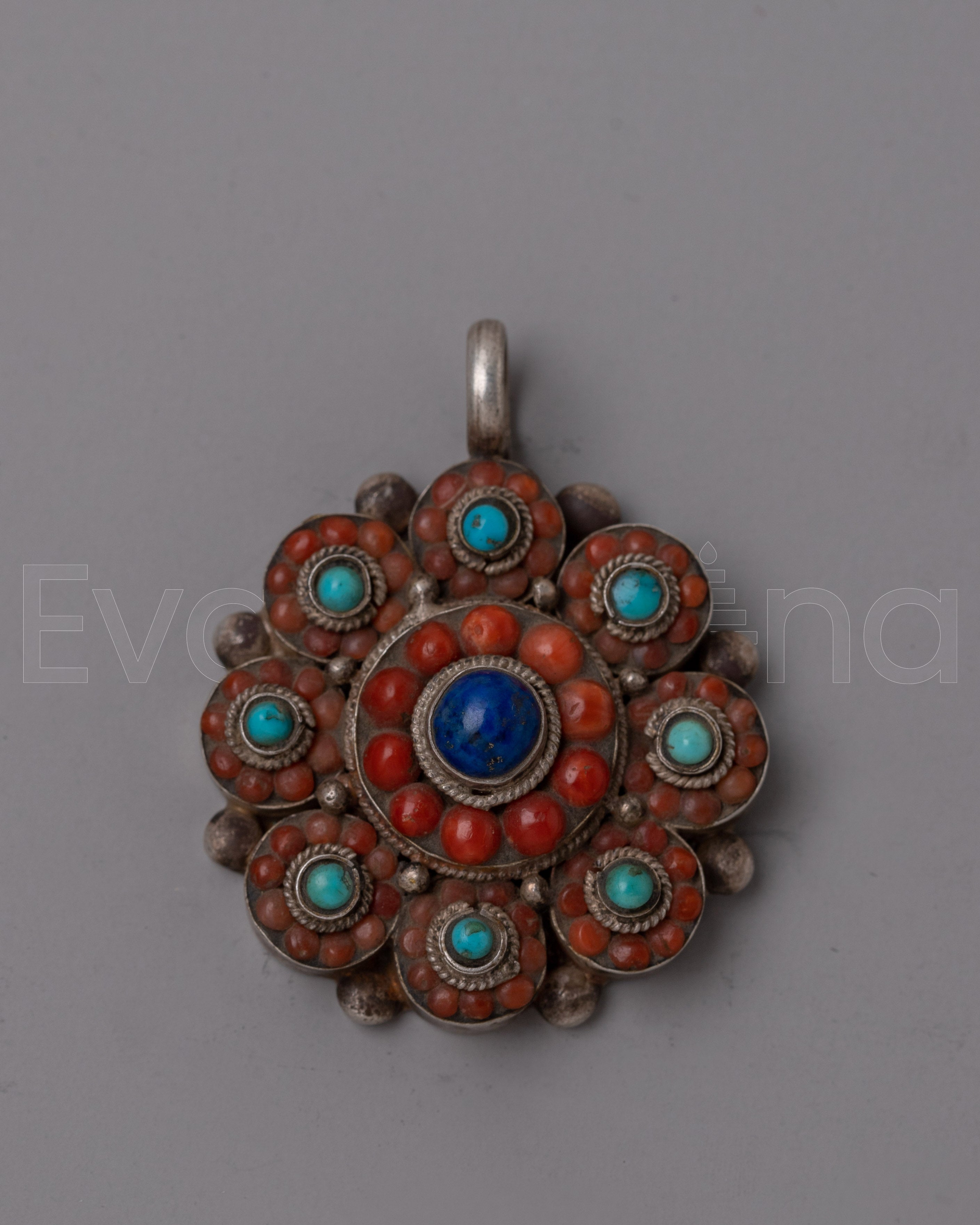 Red Coral Stone Locket