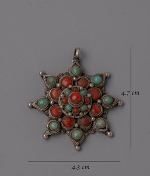 Turquoise and Coral Pendant Silver | Stunning Jewelry for Any Occasion