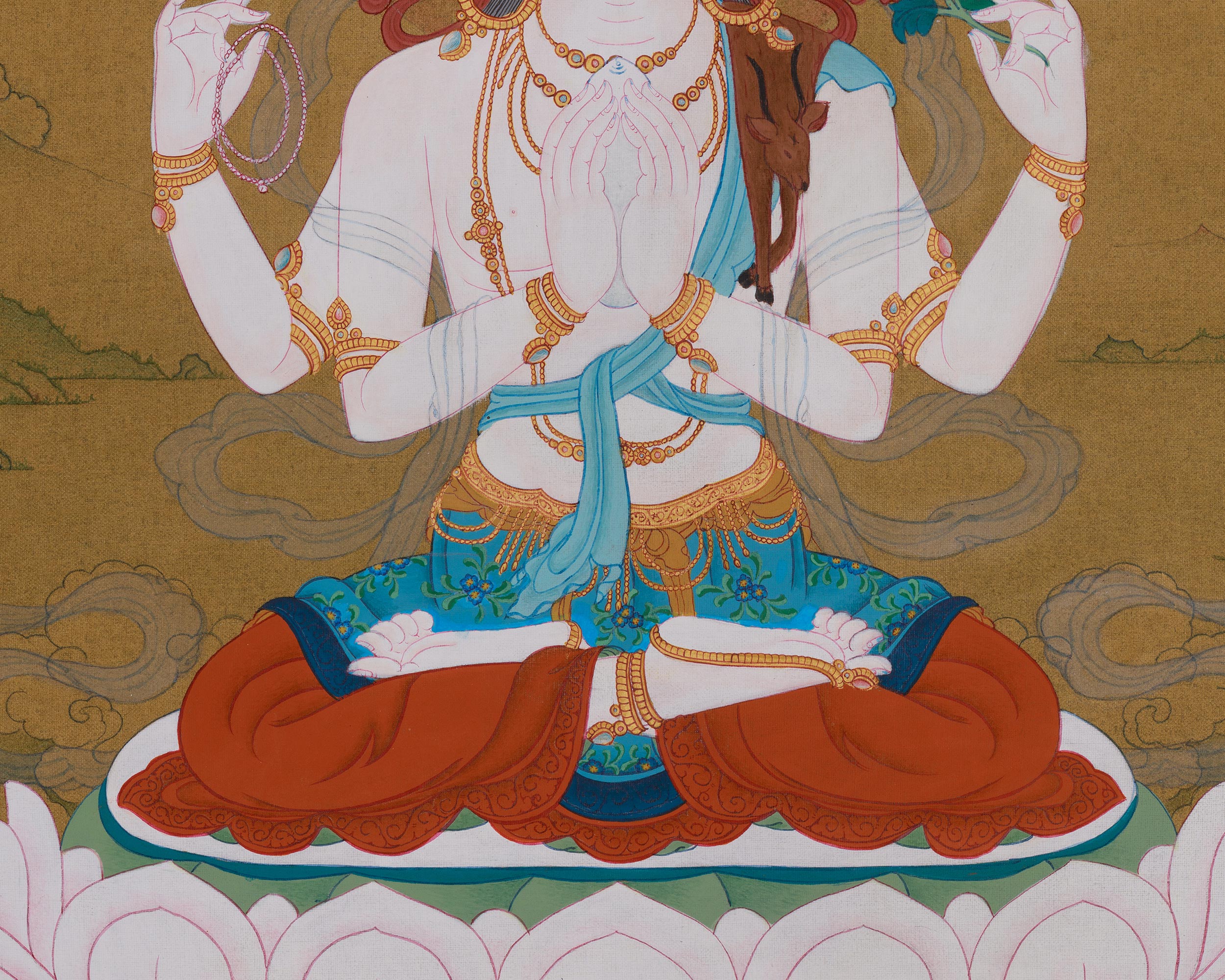 Tibetan Chenrezig Art | The Bodhisattva of Compassion | Spiritual Guidance