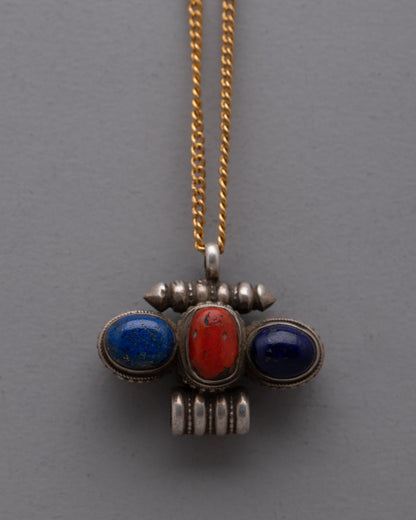 Lapis Lazuli Pendant Silver |  Stunning Jewelry for Bohemian and Classic Styles