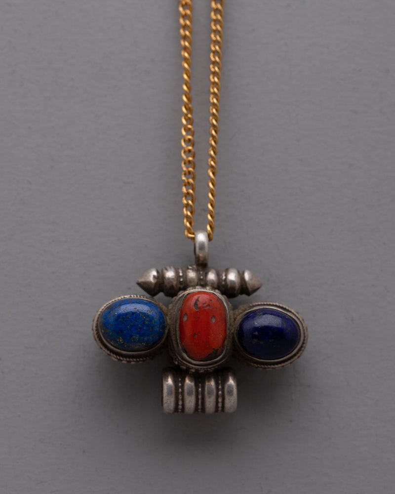 Lapis Lazuli Pendant Silver |  Stunning Jewelry for Bohemian and Classic Styles