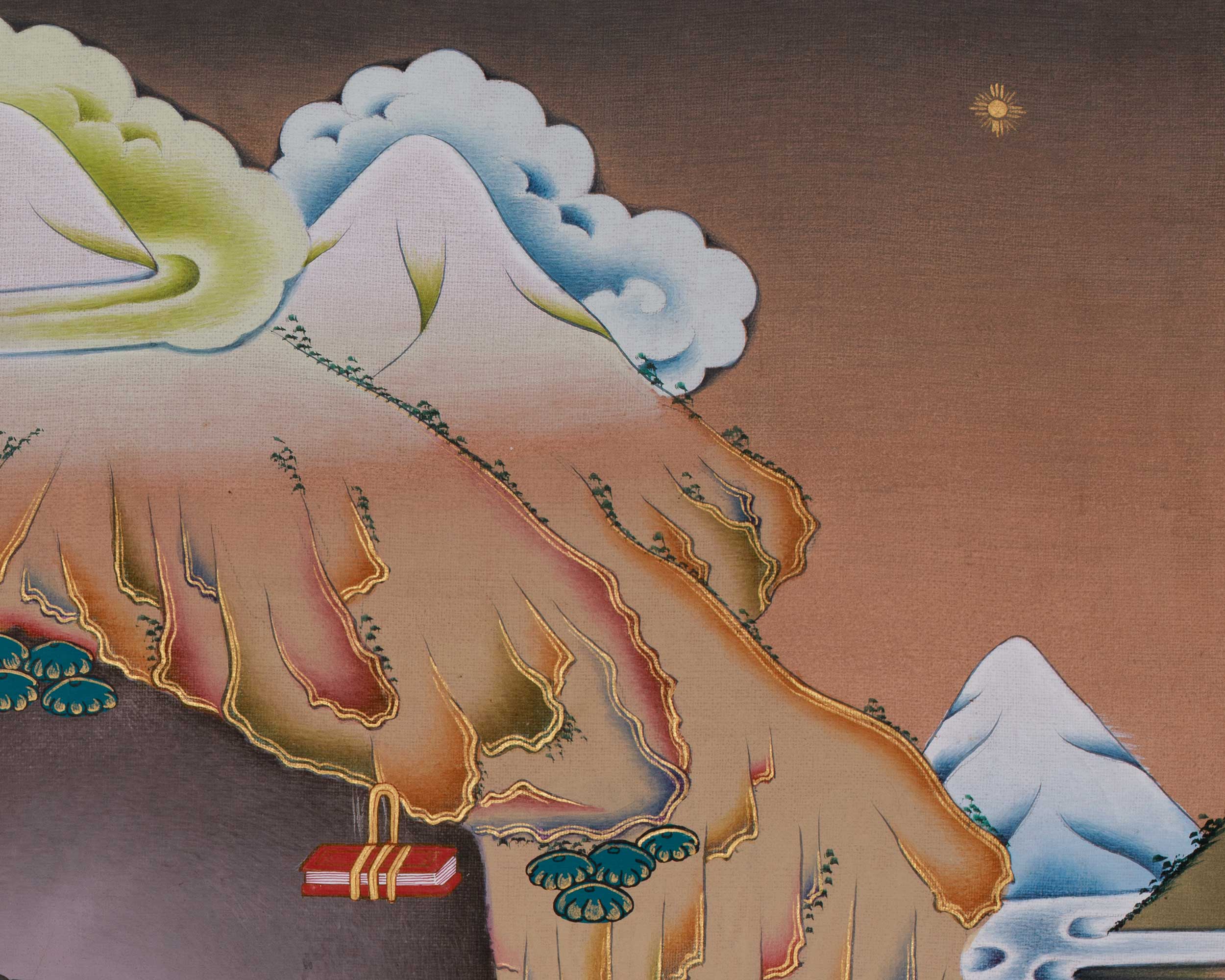 Milarepa Buddhist Art | The Great Yogi and Enlightened Master | Tibetan Painting