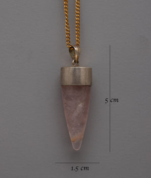 Healing Crystal Point Pendant | Handmade Spiritual Healing Jewelry