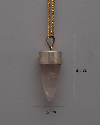 Healing Crystal Point Pendant | Handmade Healing Charm