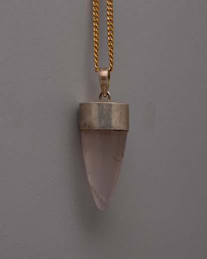 Healing Crystal Point Pendant | Handmade Healing Charm