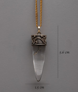 Healing Point Pendant | Sterling Silver with Crystal Stone
