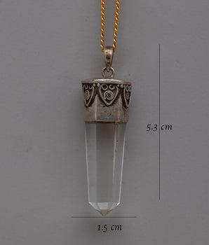 Silver Crystal Pendant | Elegant and Timeless Crystal Jewelry Piece
