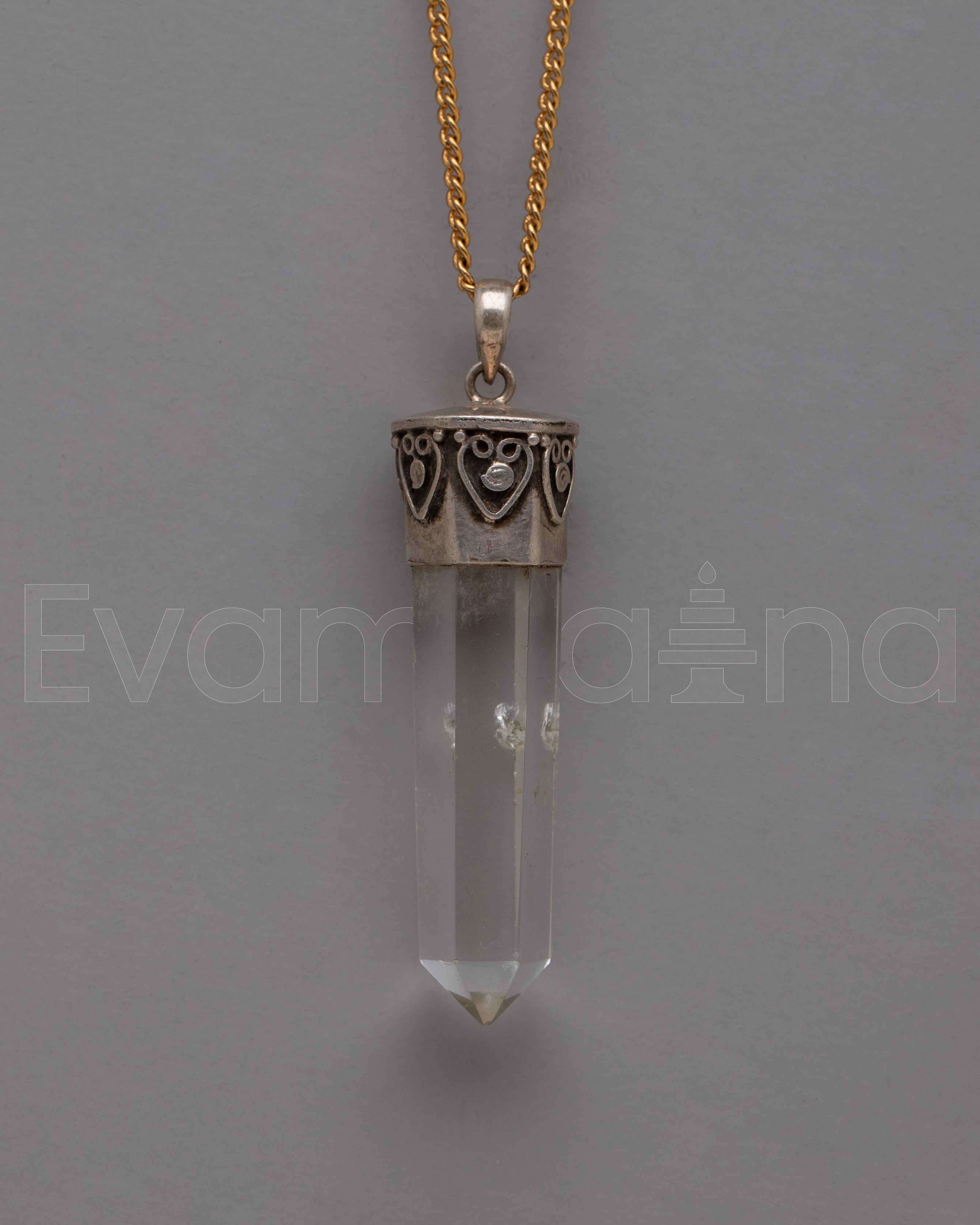 Sterling Silver Crystal Pendant