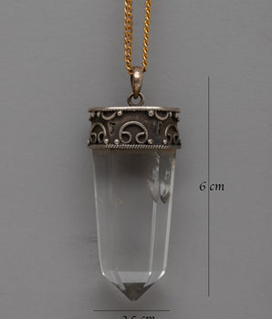Sterling Silver Crystal Pendant | Elegant Jewelry for Everyday Glamour and Spiritual Connection