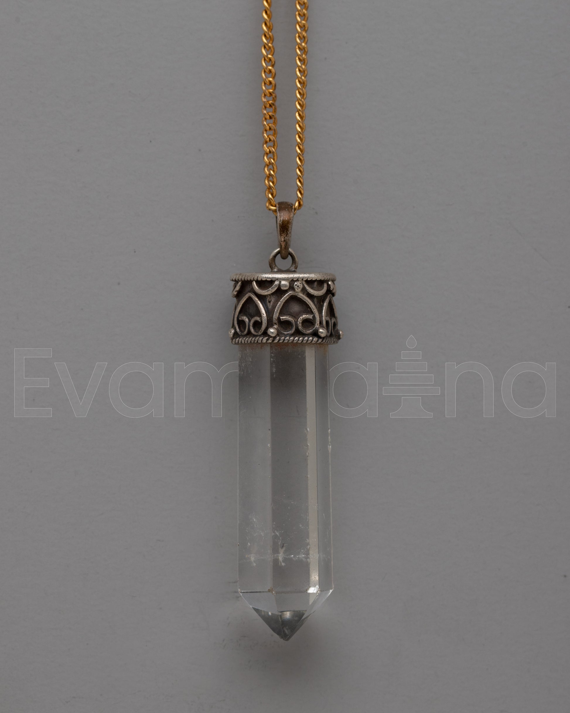 Crystal Silver Pendant