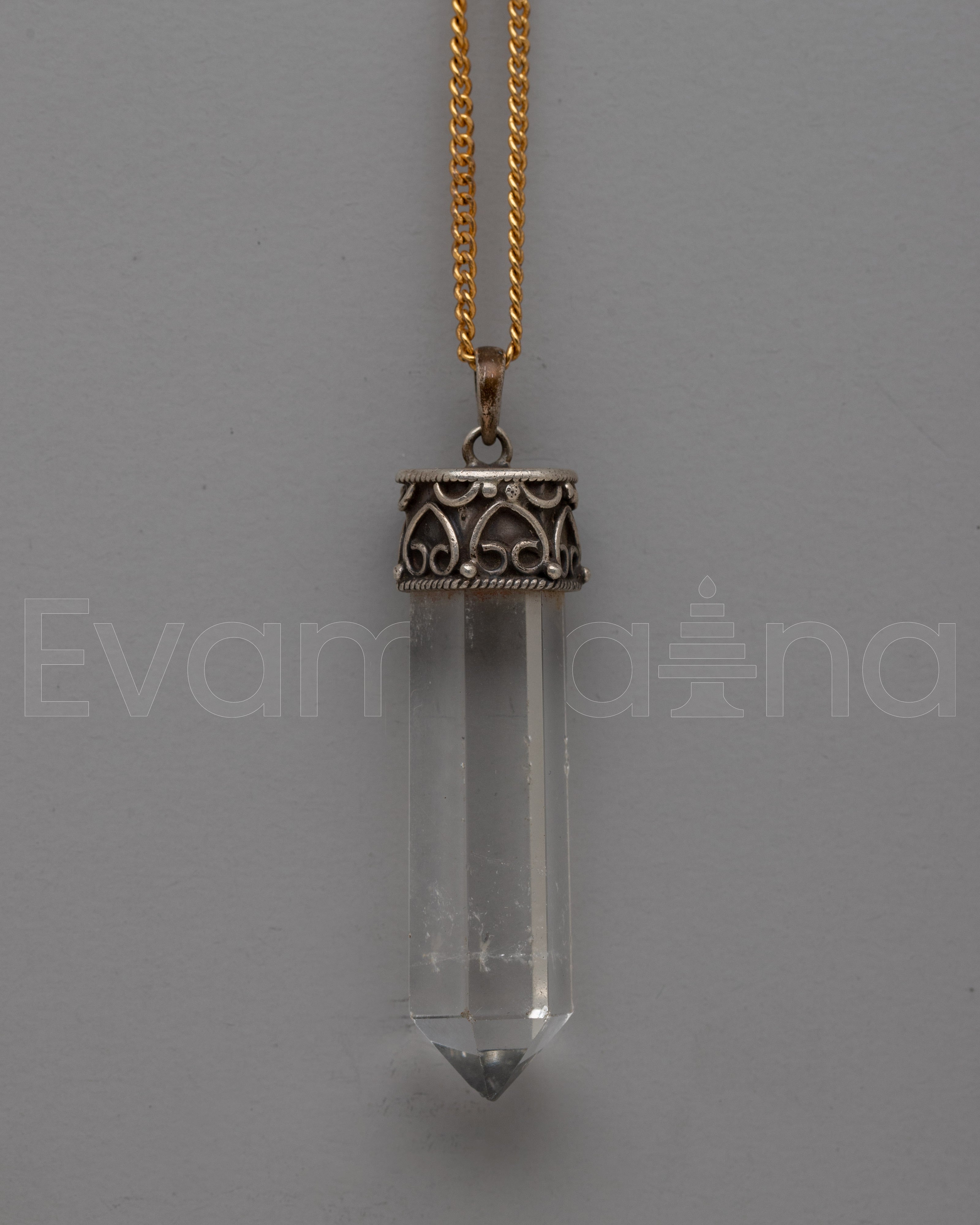 Crystal Silver Pendant