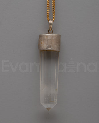 Silver Metal Crystal Pendant