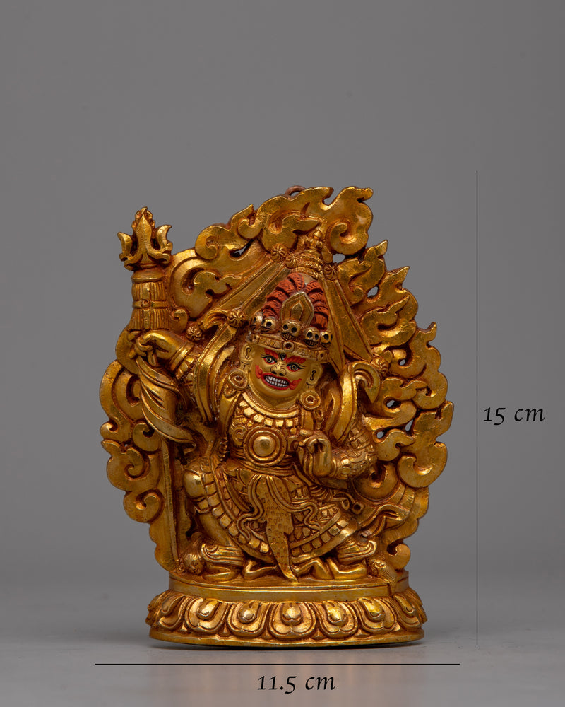 Copper Statue Mahakala | Sculpture of the Wrathful Protector Deity for Elegant Home Decor