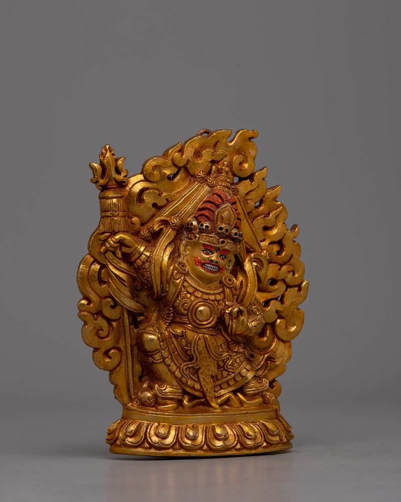 Copper Statue Mahakala | Sculpture of the Wrathful Protector Deity for Elegant Home Decor