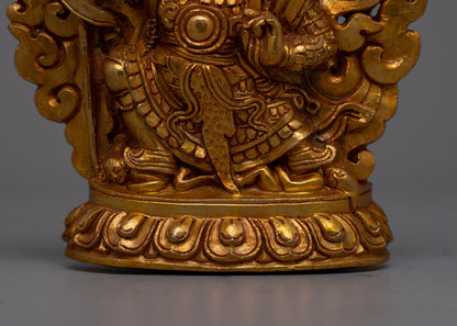 Copper Statue Mahakala | Sculpture of the Wrathful Protector Deity for Elegant Home Decor