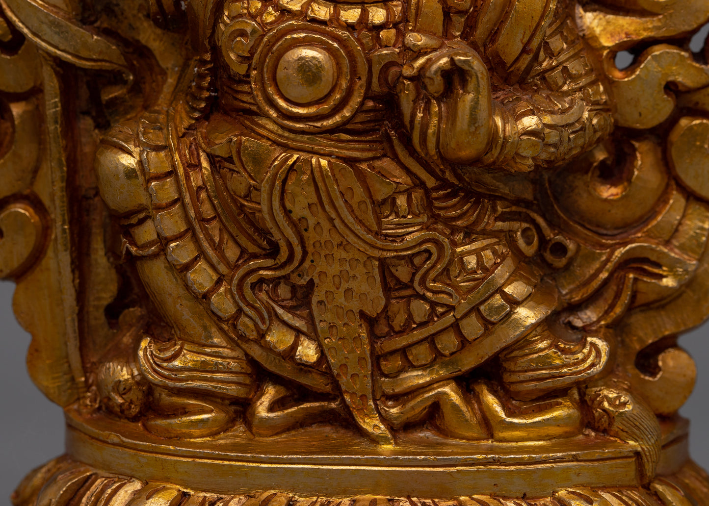 Copper Statue Mahakala | Sculpture of the Wrathful Protector Deity for Elegant Home Decor