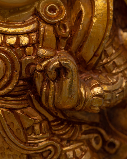 Copper Statue Mahakala | Sculpture of the Wrathful Protector Deity for Elegant Home Decor