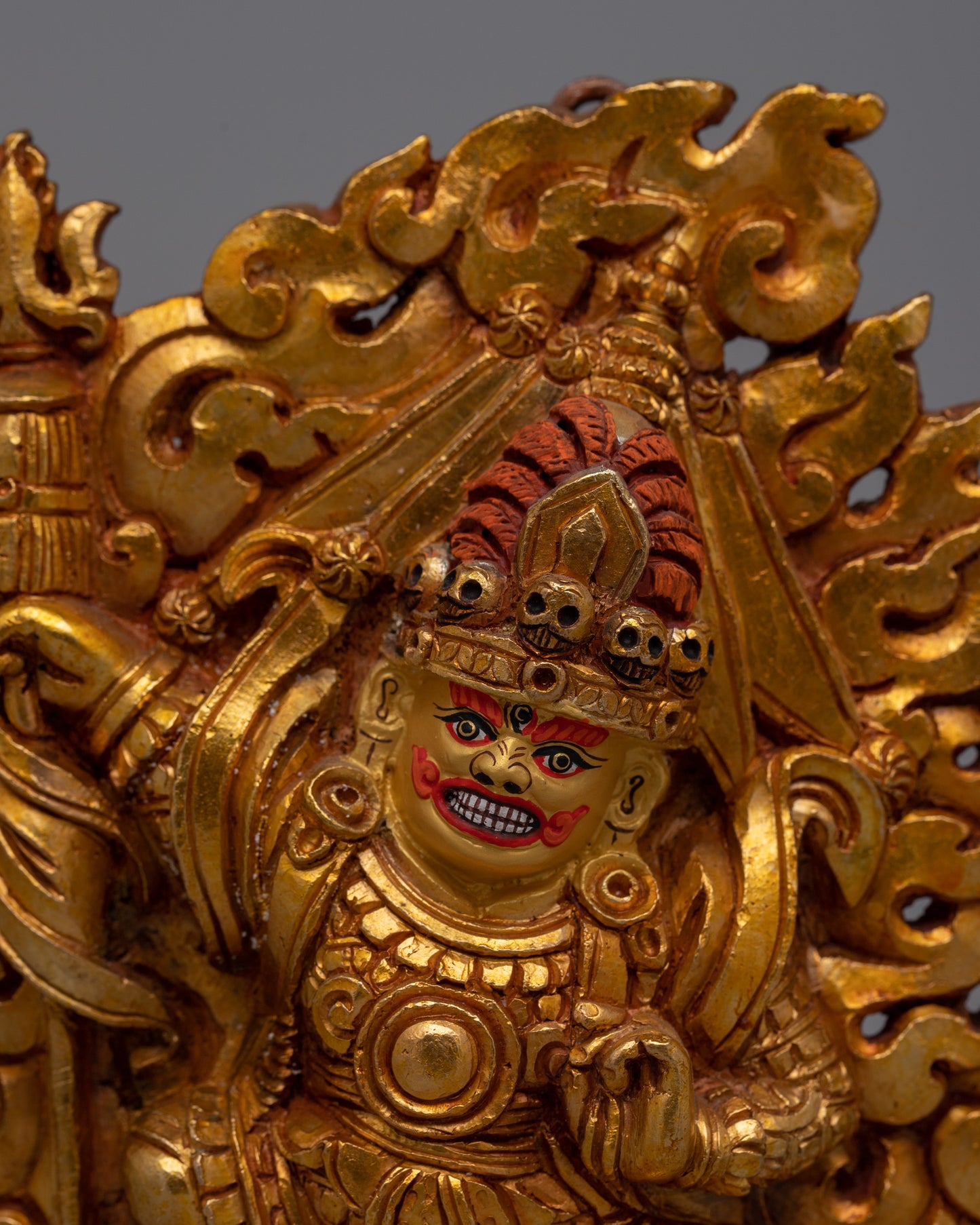 Copper Statue Mahakala | Sculpture of the Wrathful Protector Deity for Elegant Home Decor