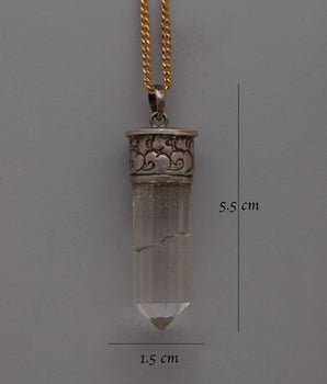Crystal Pencil Pendant | Luck and Prosperity Jewelry Boho Style