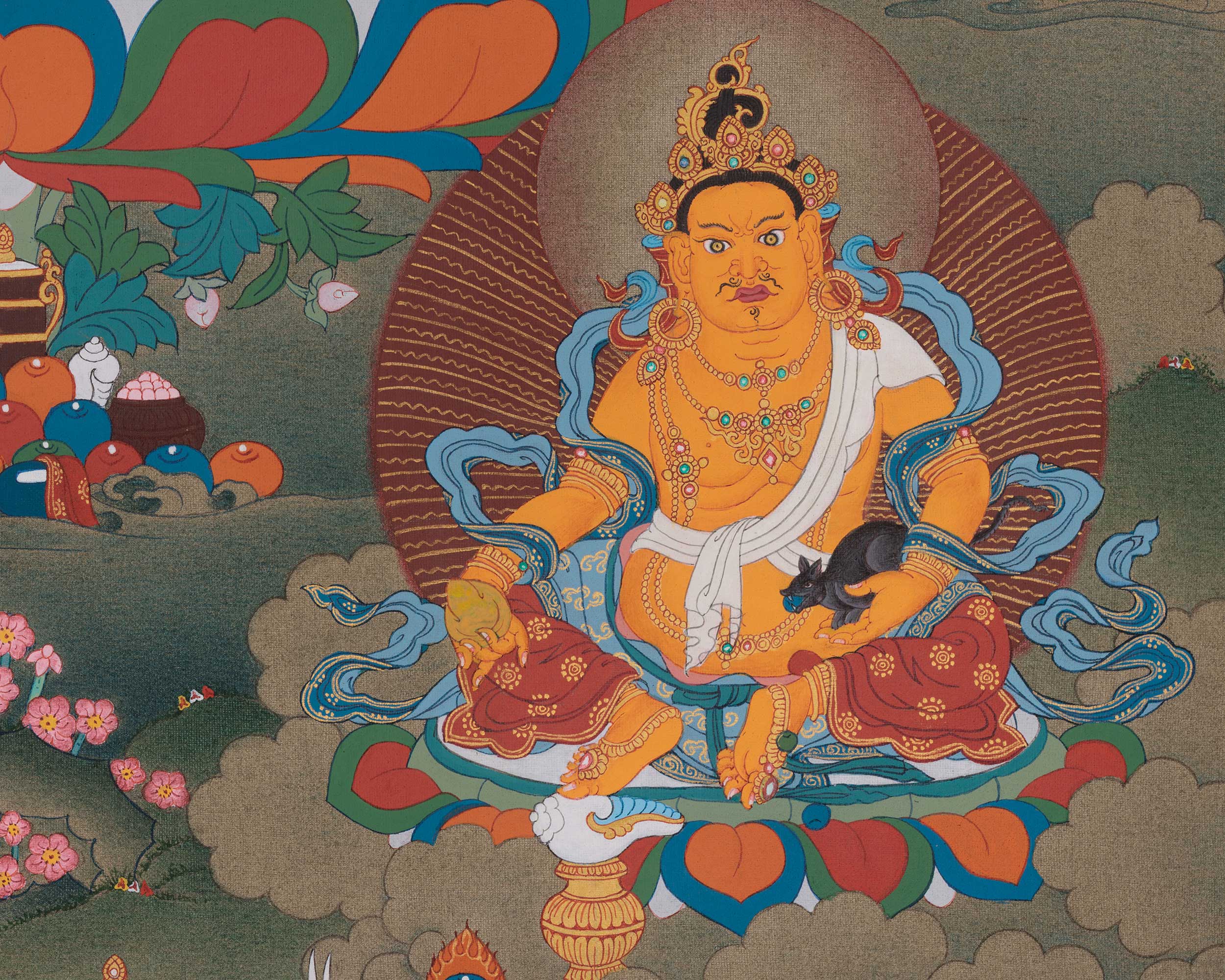 Manjushri Sword of Wisdom Thangka | Protector Deity