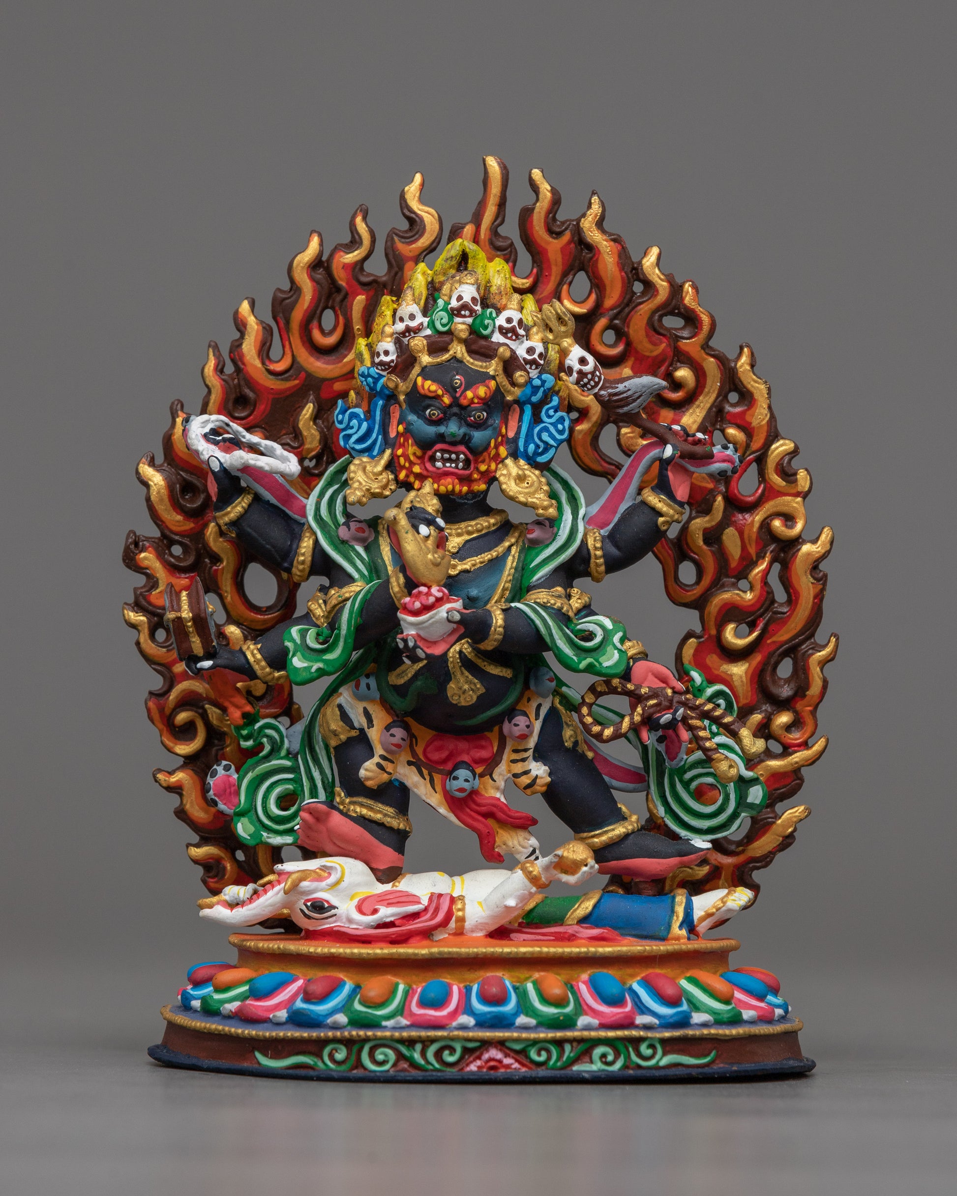 Machine-Made Six-Armed Mahakala Statue