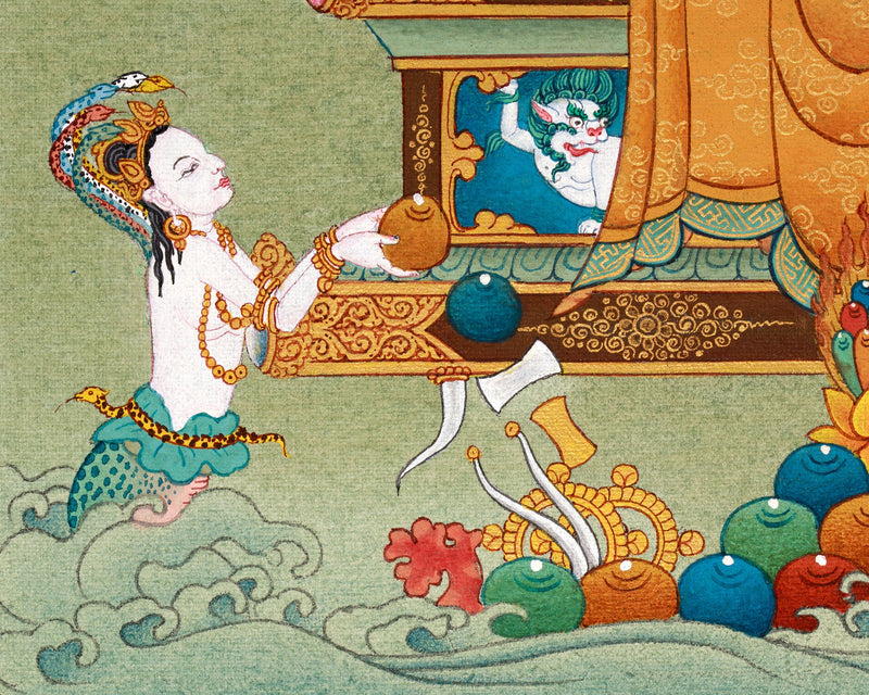 1000 Armed Avalokiteshvara | Small Hand-Painted Tibetan Thangka