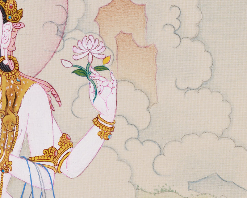 Exquisite Chenresig Thangka