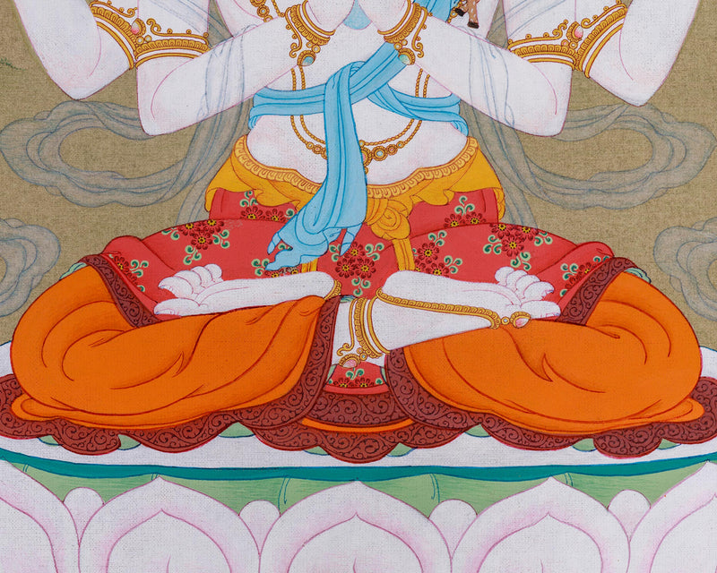 Chenrezig Avalokiteshvara Thangka: Symbol of Universal Compassion