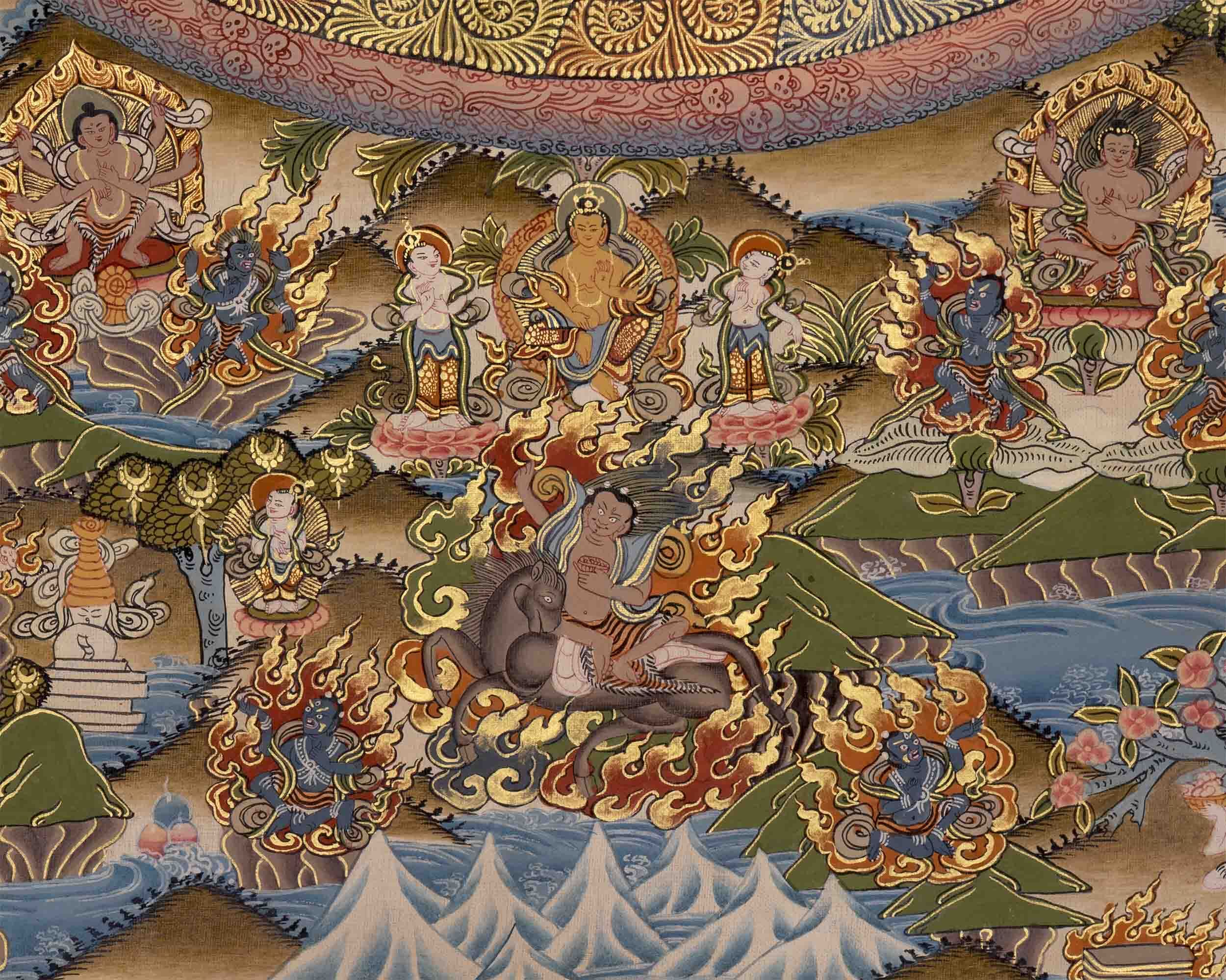 Beautiful Buddha Mandala Thangka | Sacred Wall Decor