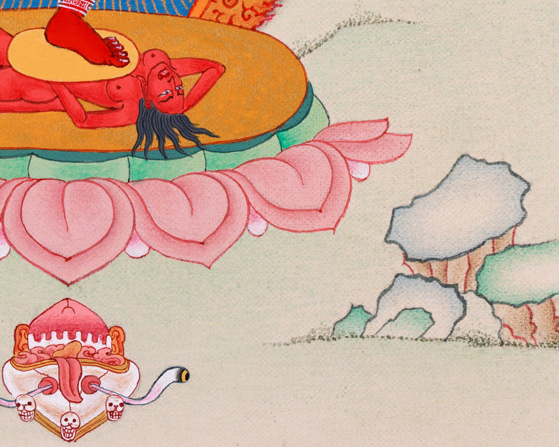 Heruka Vajravarahi Thangka | Embrace the Sacred Divine Dorje Phagmo Feminine Energy