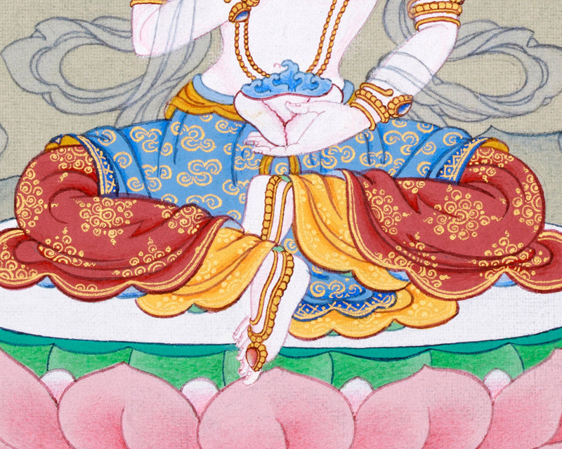 Guru Consort Yeshe Tsogyal Thangka - Unique Spiritual Decor