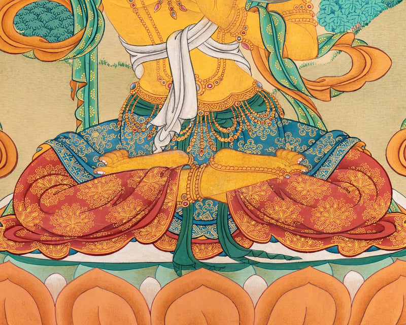 Manjushri Thangka To Elevate Your Sacred Space | Bodhisattva Artwork for Home Decor