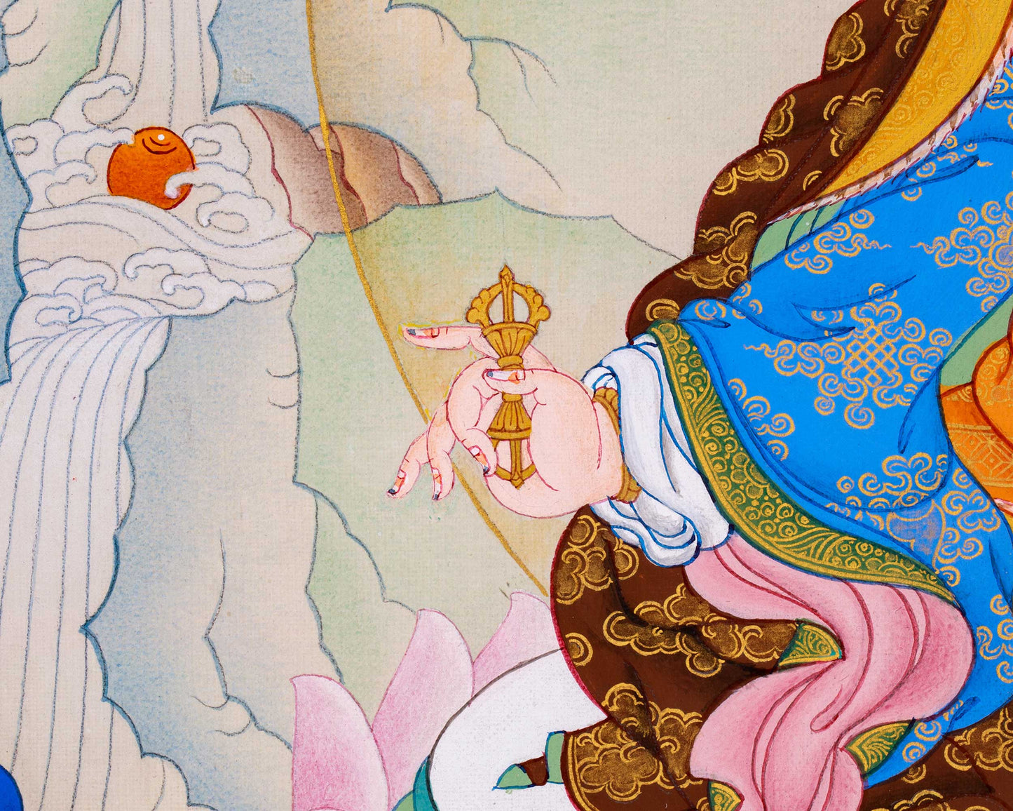 Traditional Tibetan Thangka of Padmasambhava | The Lotus Born Master