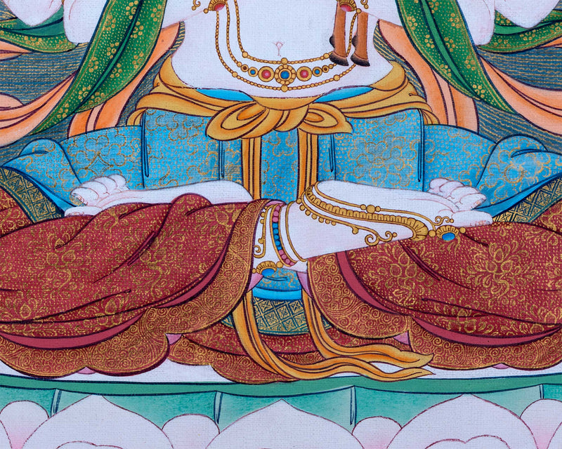 Unique Thangka of Chenresig