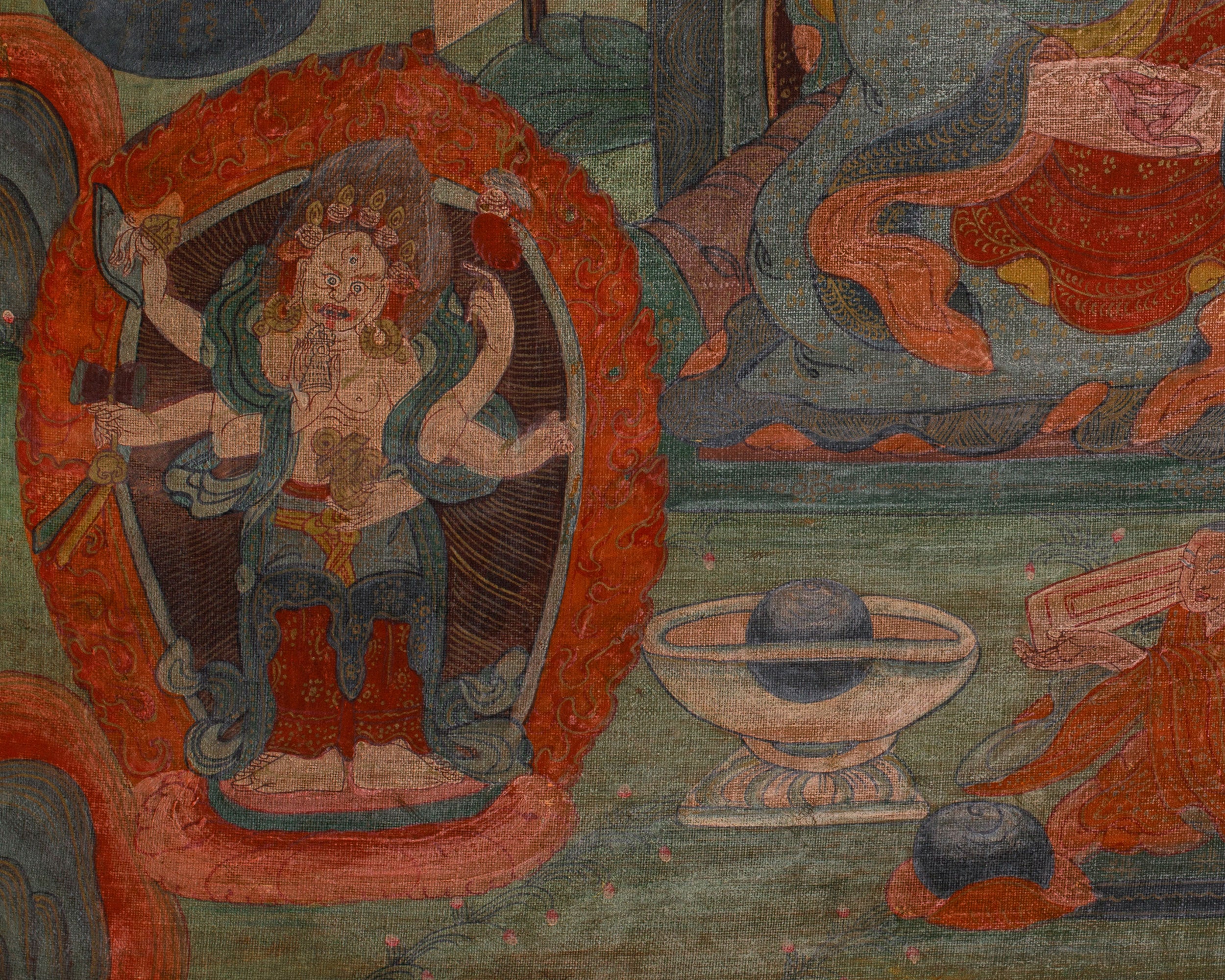 Historic Tibetan Buddhist Masters Artwork | Vintage Collectible