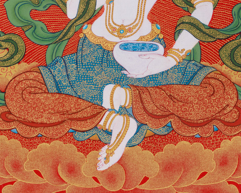 Radiant Gold Yeshe Tsogyal Thangka