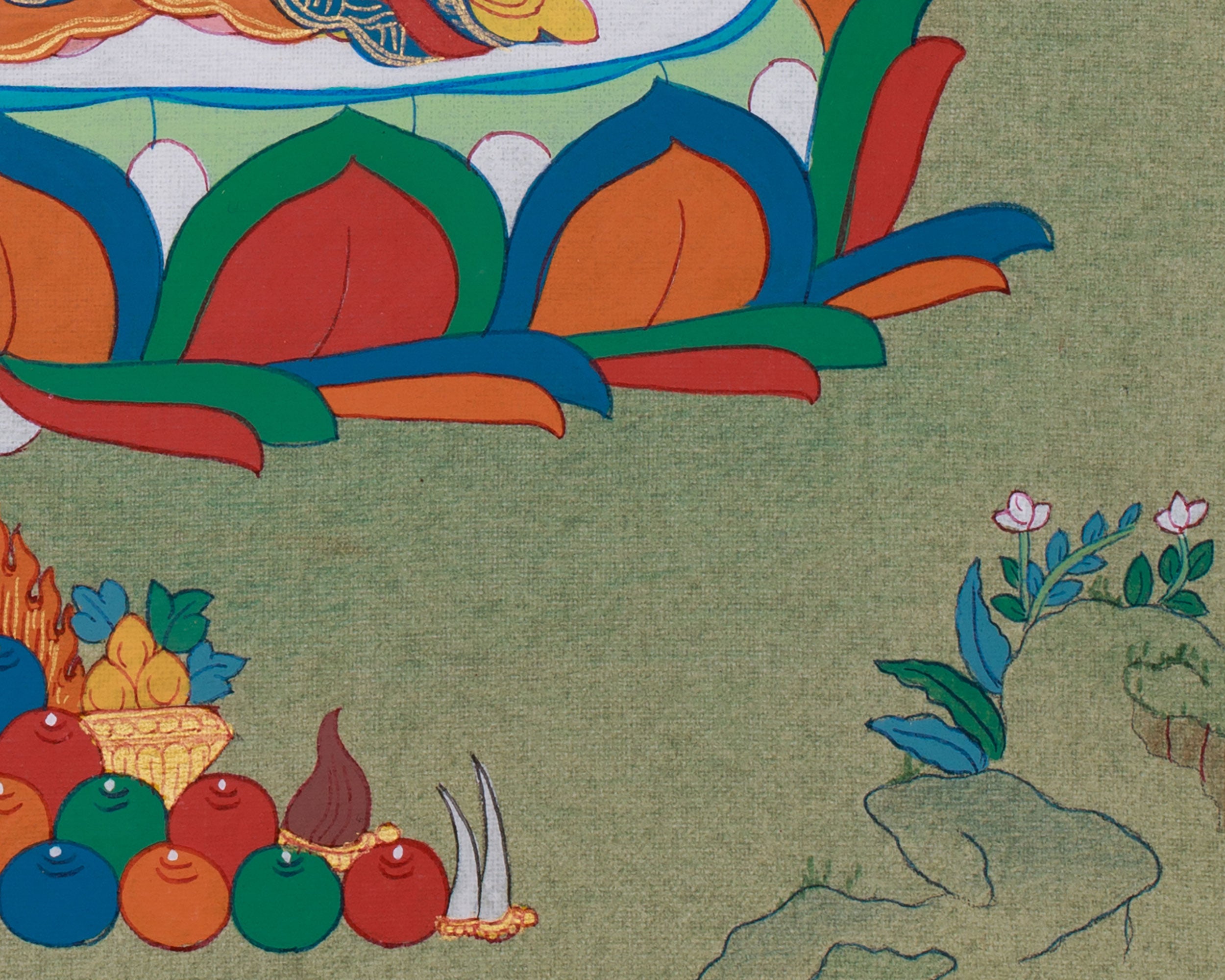 12 Inch Chenrezig Buddha Thangka | Embodiment of Infinite Compassion