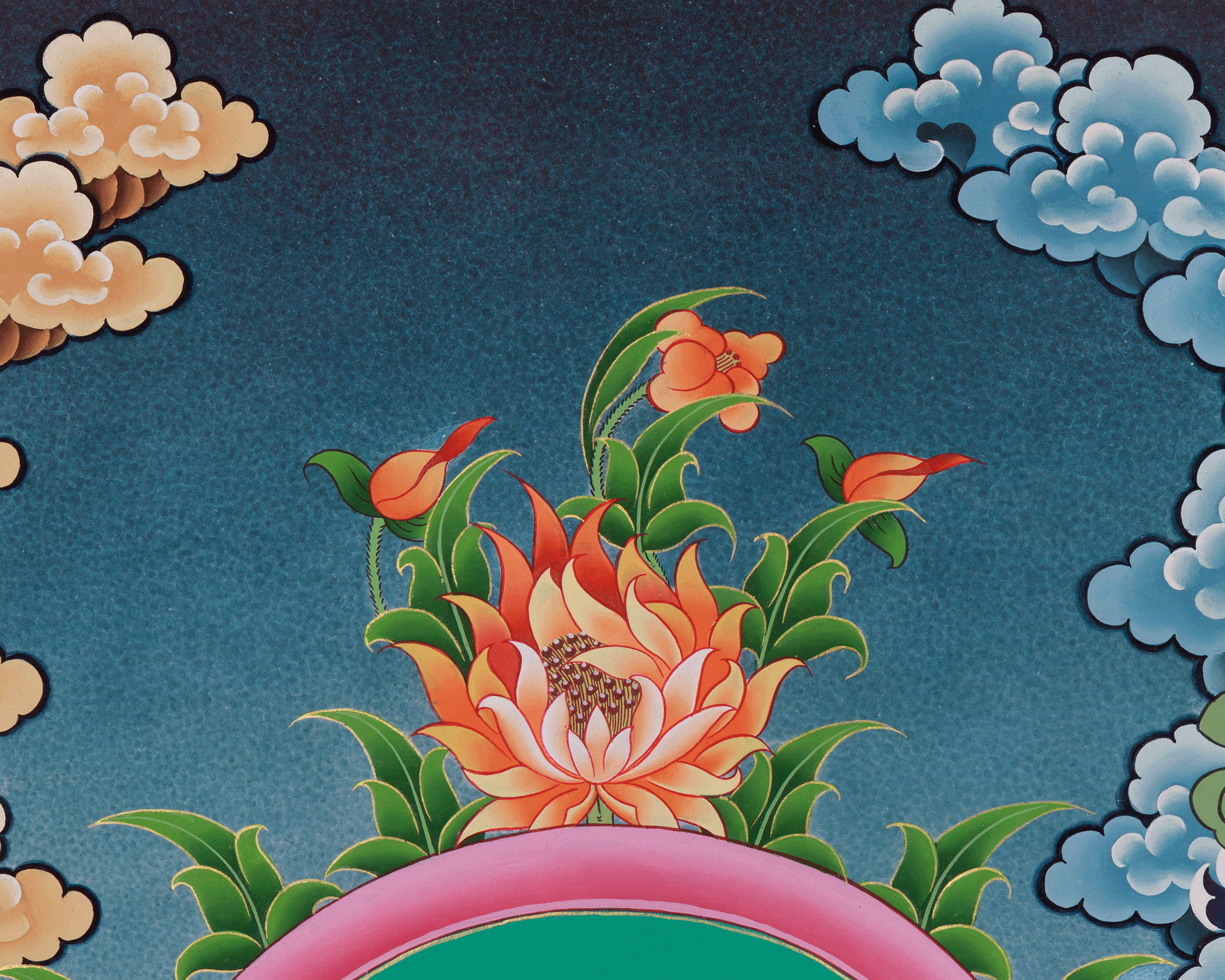 Five Dzambhala Thangka | Embodiments of Abundance in Tibetan Buddhism