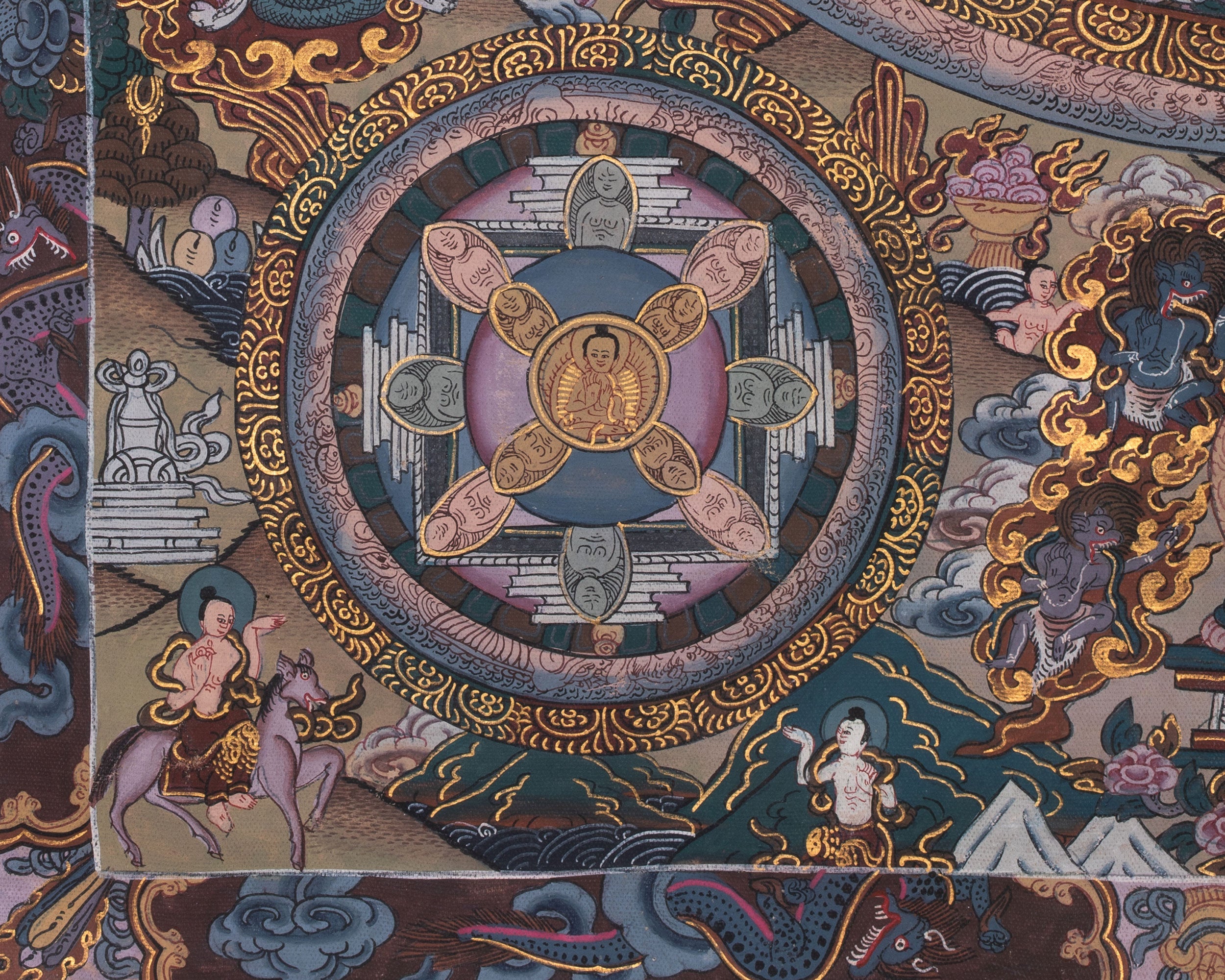 Tibetan Buddha Mandala Artwork | For Meditation and Inner Awakening