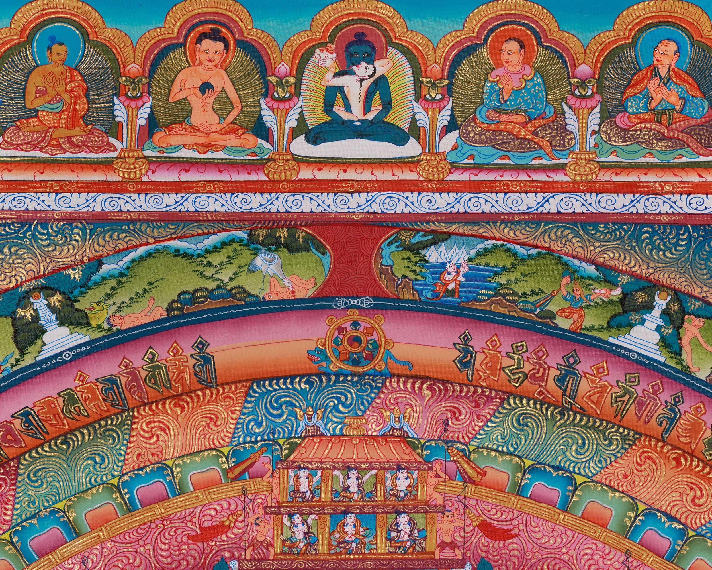 Sacred Chakrasamvara Mandala Canvas Print | Tibetan Art for Vajrayana Practice