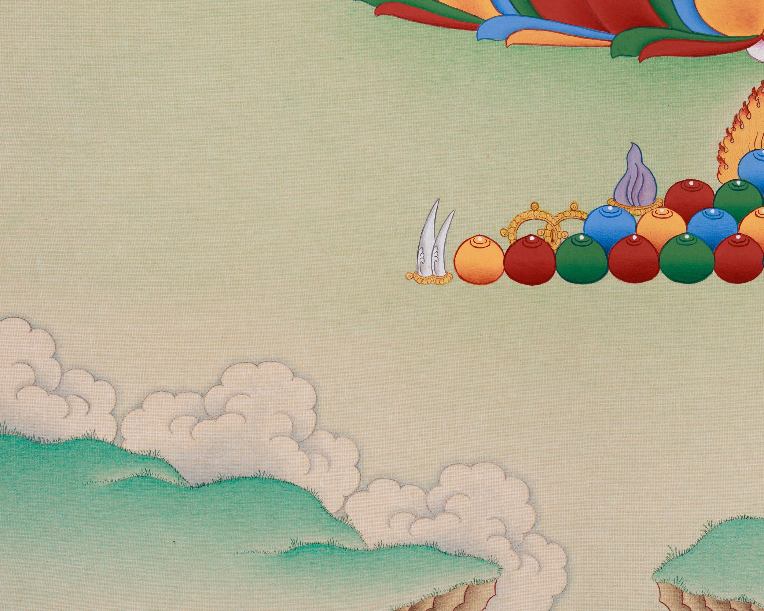 Amitayus Longevity Buddha "The Immortal One" Thangka